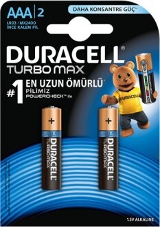 Duracell Turbo Max AAA 2'li (81546787) İnce Kalem Pil kullananlar yorumlar